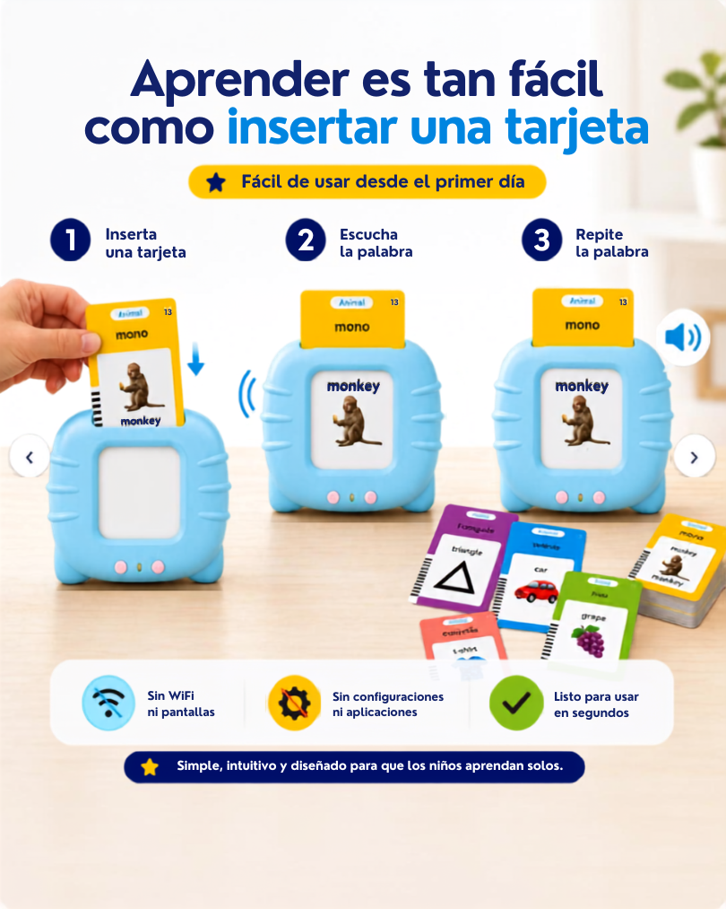 JUEGO LECTOR DE TARJETAS APRENDO INGLEs